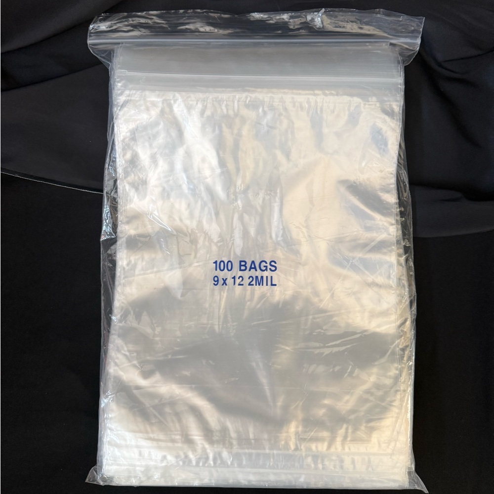 9 x 12" 2 Mil Front Pouch Reclosable Bags (100)